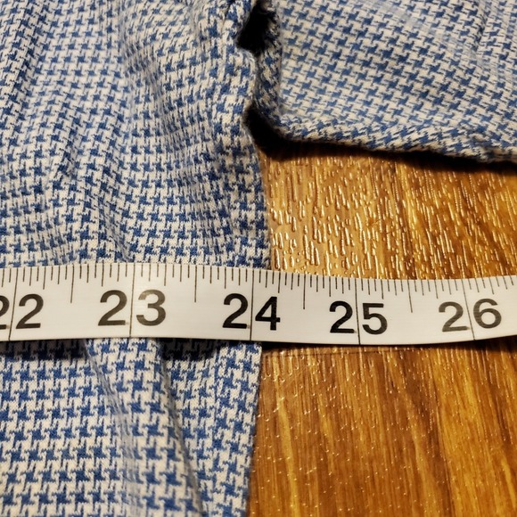 Vintage Polo Ralph Lauren Shirt Men Large Blue Houndstooth Polo Casual‎ Preppy - Picture 7 of 8